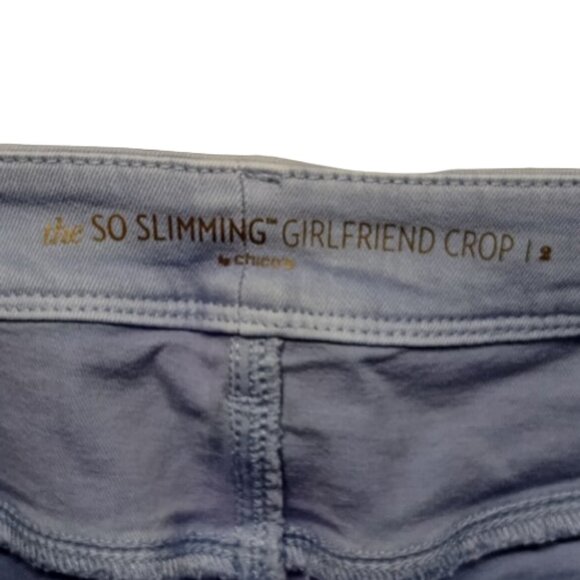 The So Slimming Girlfriend Crop Jeans by Chico's Size 2 - Picture 2 of 5